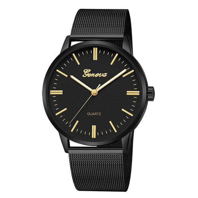 Geneva Watch Stainless Steel Mens Watches