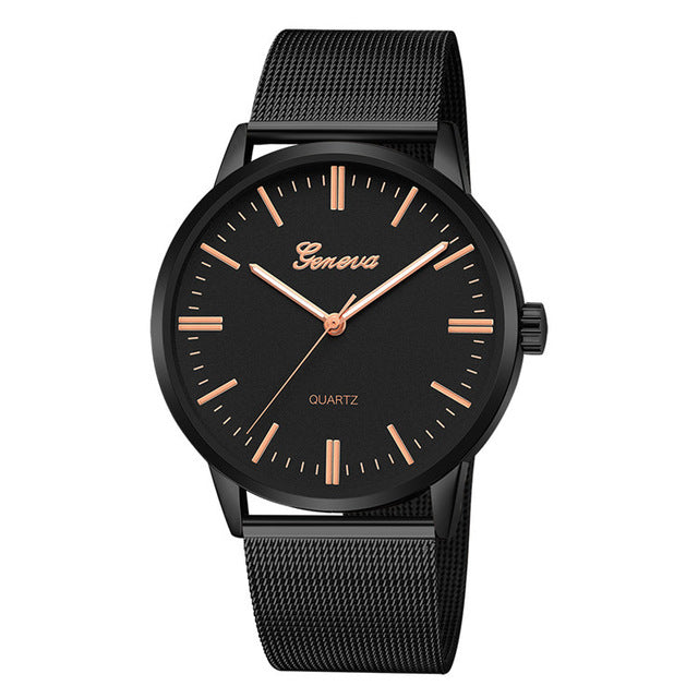 Geneva Watch Stainless Steel Mens Watches