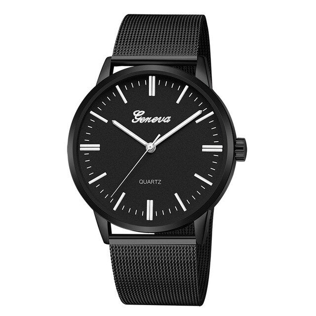 Geneva Watch Stainless Steel Mens Watches
